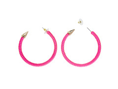 Kolczyki różowe neonowe