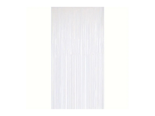 Kurtyna - zasłona na drzwi biała metaliczna - 100 x 200 cm