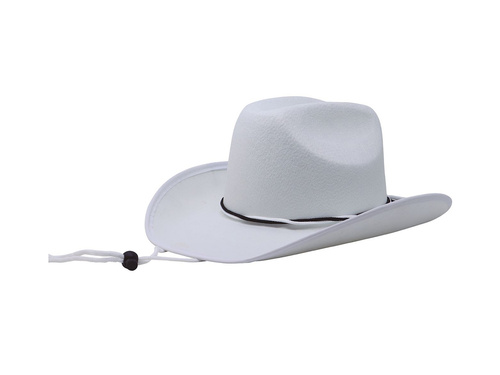 Kapelusz kowbojski biały - 1 szt.