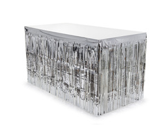 Skirting srebrny - 80 x 300 cm - 1 szt.