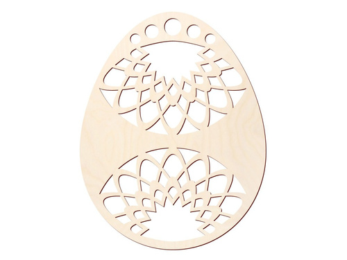 Zawieszka drewniana Jajko - 10 cm - 1 szt.