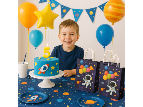 Prezentowe torebki urodzinowe Kosmos - 4 szt.