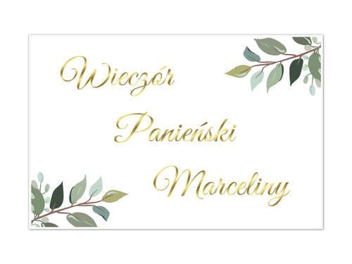 Plakat personalizowany na wieczór panieński - 90x60 cm