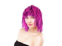 Peruka foliowa - różowa.