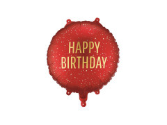 Balon foliowy Happy Birthday - 45 cm - 1 szt.