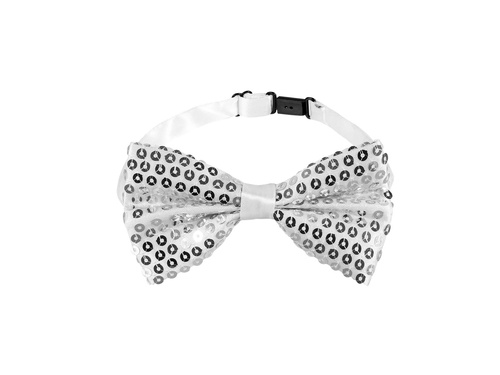 Srebrny cekinowy zestaw dodatków