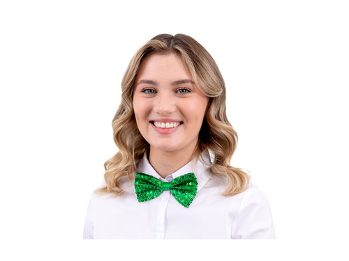 Mucha cekinowa zielona - 7 x 12 cm - 1 szt.