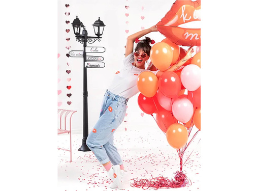 Dekoracja wisząca Serca różowe złoto - 300 cm - 1 szt.