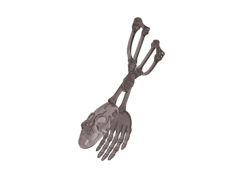 Szczypce do sałatki na Halloween szare - 28 cm - 1 szt.