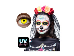 Soczewki kontaktowe żółte UV Flash - 1-miesięczne