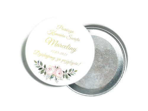 Personalizowane podziękowanie z magnesem na I Komunię Świętą - 12 szt.