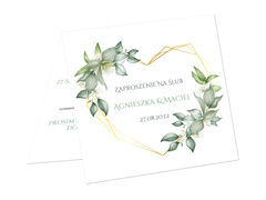 Zaproszenie personalizowane na ślub z kopertą - 6 szt.