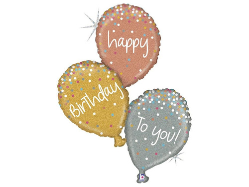 Balon foliowy Baloniki Happy Birthday to you! - 102 cm- 1 szt.