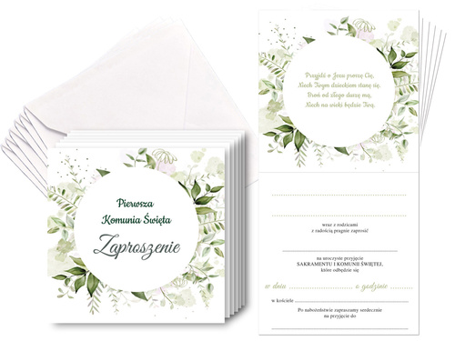 Zaproszenia na I Komunię Świętą - 6 szt.