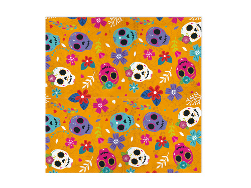 Serwetki halloweenowe Meksykańska Czacha - 33 cm - 10 szt.