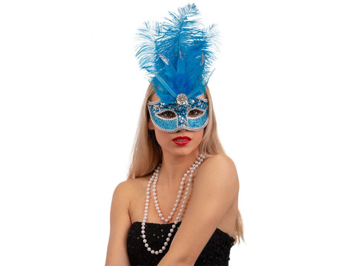 Maska karnawałowa turkusowa