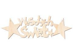 Zawieszka Wesołych Świąt z gwiazdkami - 30 cm