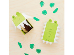 Pudełko na ciasto Krokodylek - 9.5cm x 5.5cm - 10 szt.