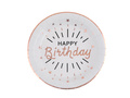 Talerzyki papierowe na urodziny Happy Birthday Sparkling - 22,5 cm - 10 szt.
