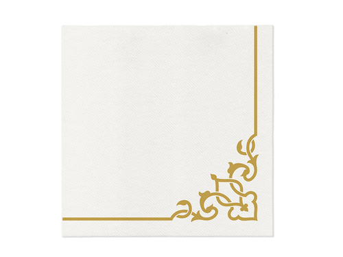 Serwetki Złota Ramka - 40 cm - 50 szt.