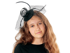 Fascynator spinka czarna - 1 szt.