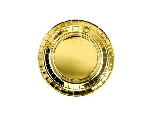 Talerzyki papierowe złote - 23 cm - 6 szt.