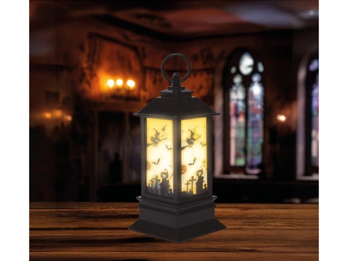 Lampion ze świeczką LED na Halloween - 18 cm - 1 szt.