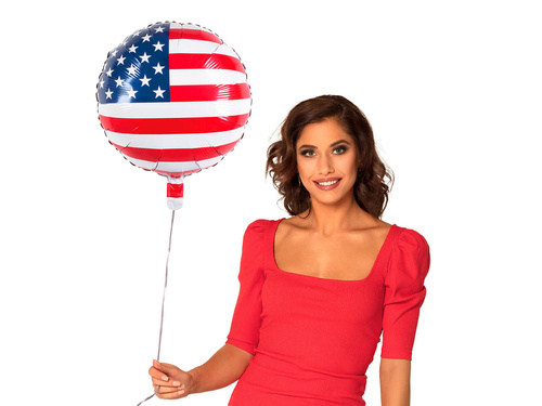 Balon foliowy Flaga USA - 45 cm - 1 szt.