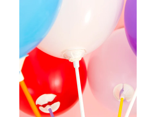 EKO Patyczki papierowe z zatyczkami do balonów - białe - 100 szt.