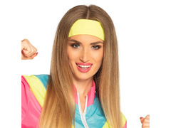 Opaska na głowę neonowa żółta - 1 szt.