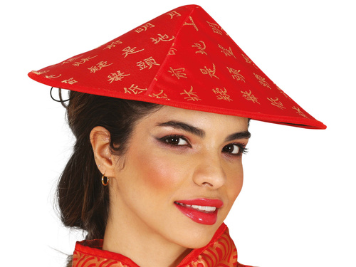 Kapelusz japoński czerwony - 1 szt.