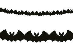 Girlanda papierowa Nietoperze - 300 cm - 1 szt.