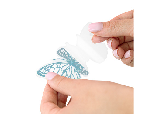 Naklejki motylki holograficzne - 12 szt.