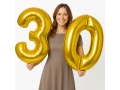Balony foliowe cyfra 30 złote - 86 cm - 2 szt.
