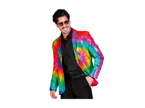 Imprezowa marynarka Party Fashion - tie-dye cekinowa