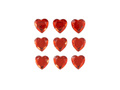 Naklejki walentynkowe Rubinowe Serca - 9 szt.