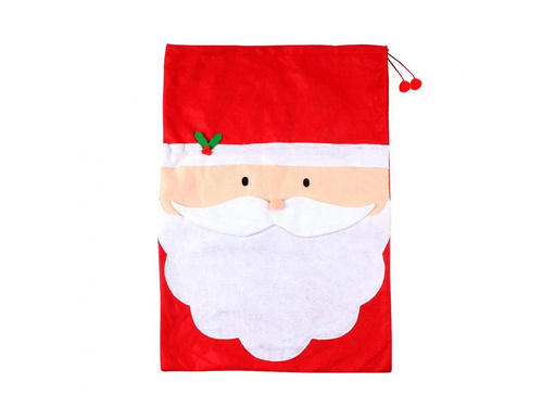 Worek świąteczny na prezenty Mikołaj - 50 x 70 cm - 1 szt.