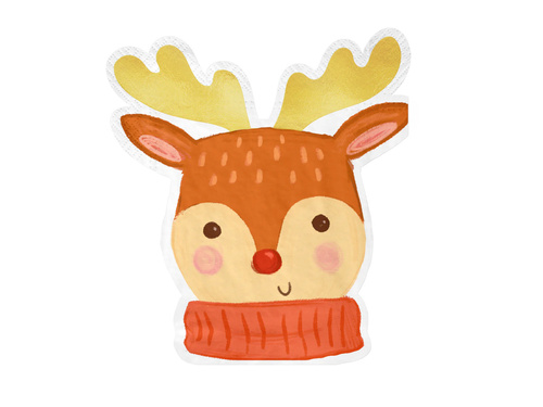 Serwetki bożonarodzeniowe Renifer - 10 szt.