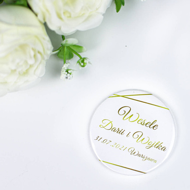 Personalizowane podziękowanie z magnesem na Wesele - 12 szt.