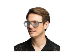 Okulary imprezowe żaluzje srebrne