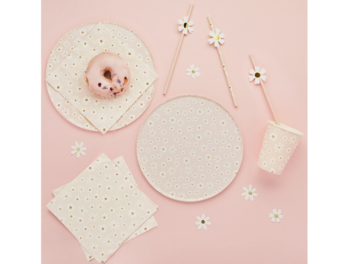 Kubeczki papierowe Stokrotki - 250 ml - 8 szt.