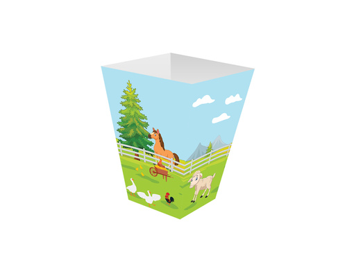 Pudełka na popcorn Farma - 6 szt.