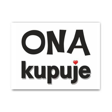 Naklejki na buty Ona kupuje - 2 szt.