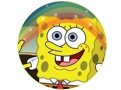 Dekoracyjny opłatek tortowy Spongebob - 20 cm