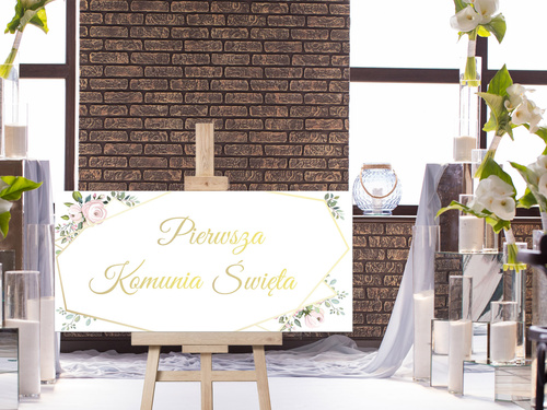 Plakat komunijny - I Komunia Święta - 70x33 cm