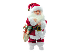 Figurka Św. Mikołaj z dźwiękiem - 30 cm - 1 szt.