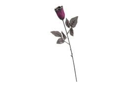 Fioletowa róża z brokatem - 20 cm