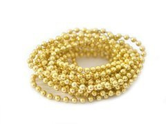 Łańcuch z perełkami złoty - 6 mm - 1 szt.