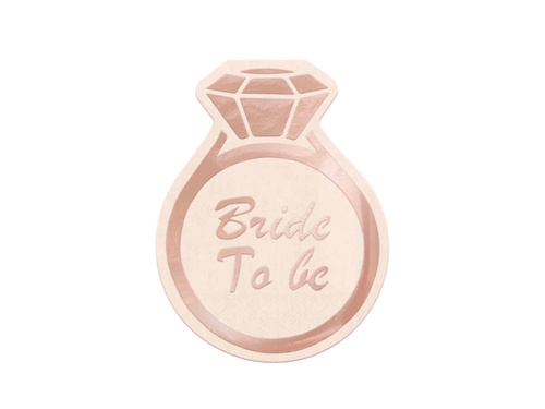 Serwetki Pierścionek zaręczynowy Bride to be - 11,5 x 15,5 cm - 10 szt.