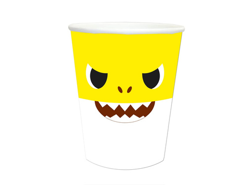 Kubeczki papierowe Mały Rekin - 250 ml - 6 szt.